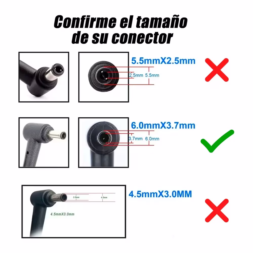 Cargador para notebook Asus 20V 7.5A 150W con conector plug 6.0x3.7mm