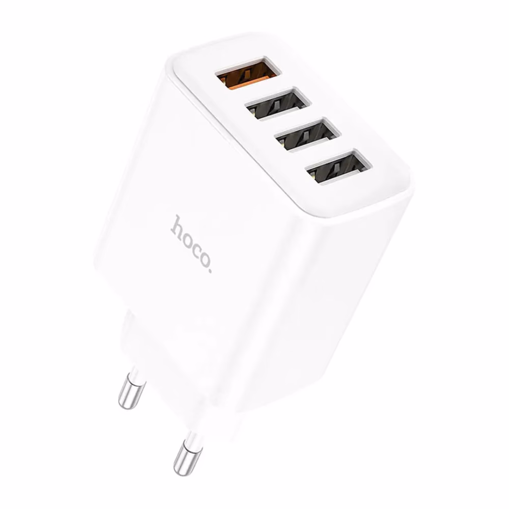 Cargador Hoco C102A blanco con 4 puertos USB SKU 4882