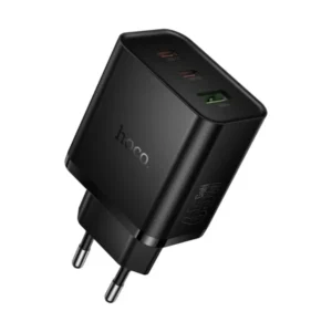 Cargador Hoco N75 negro de 65W vista angular SKU 4880