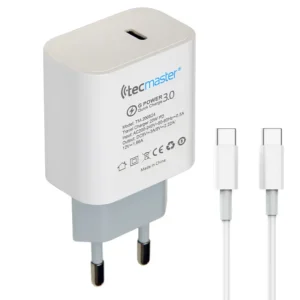 Cargador USB-C Tecmaster TM-200524 20W con cable USB-C