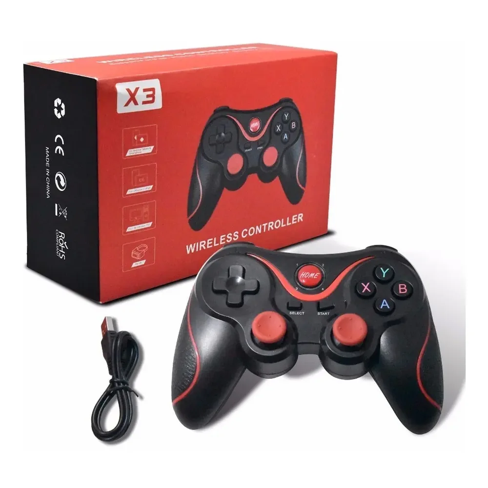 Gamepad Bluetooth X3 con caja y cable de carga SKU 4901