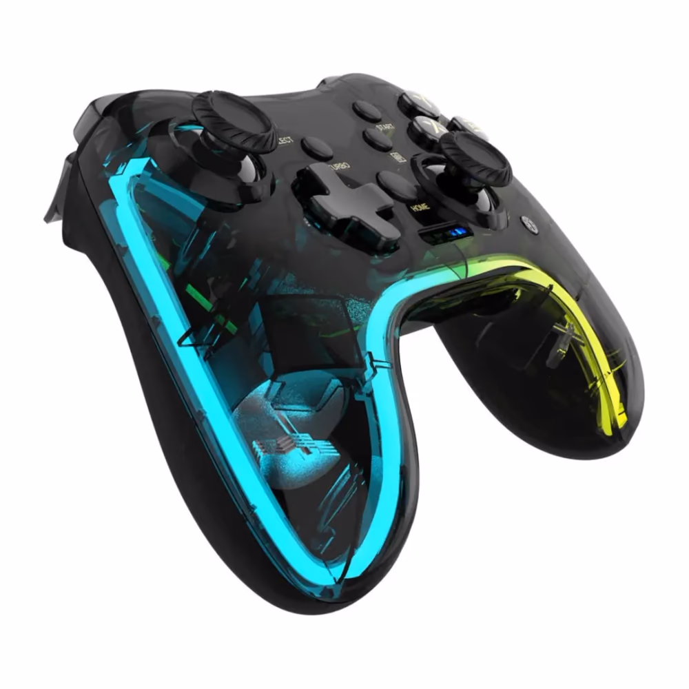 Gamepad Tecmaster TM-400512 RGB vista angular SKU 4898