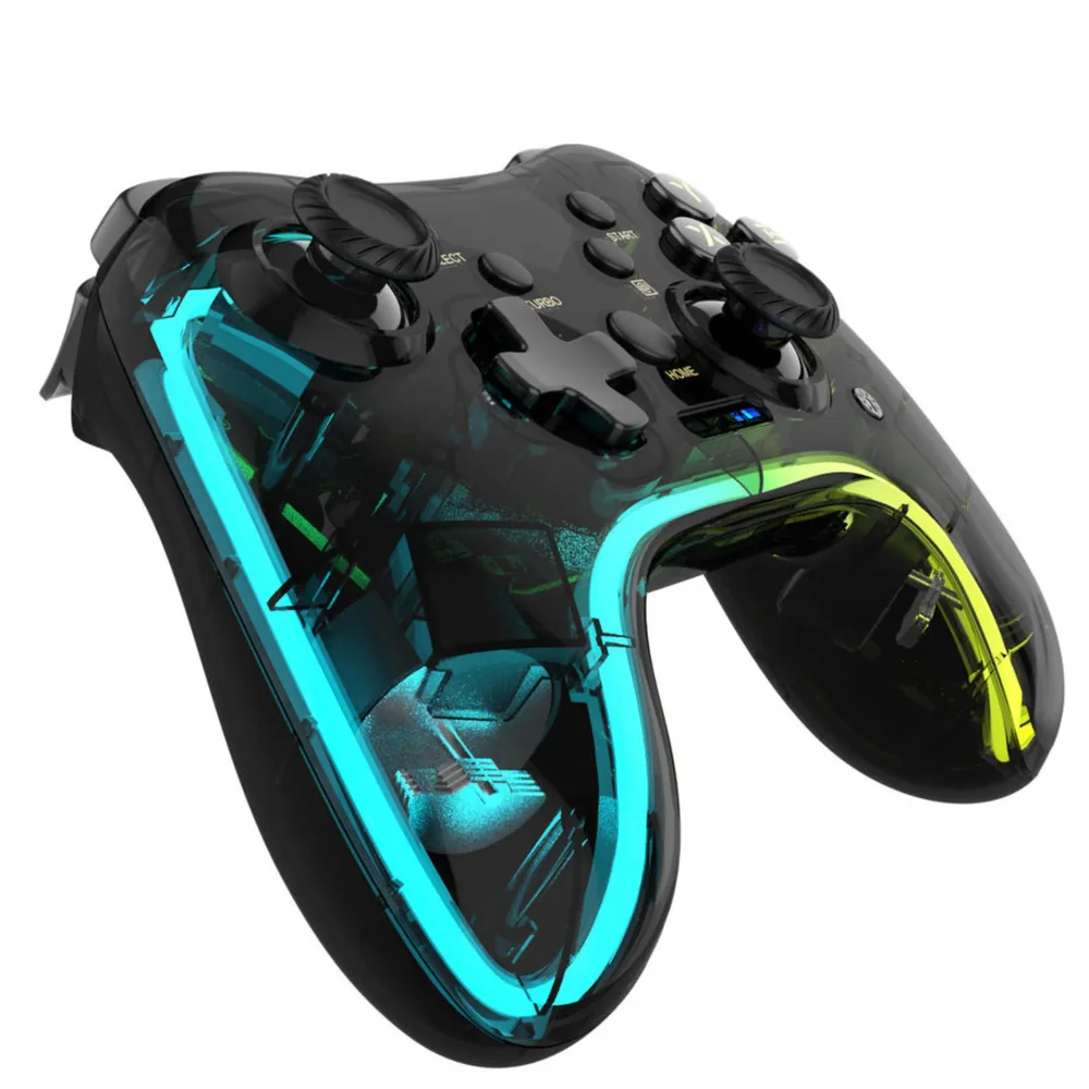 Gamepad Tecmaster TM-400512 RGB vista angular SKU 4898