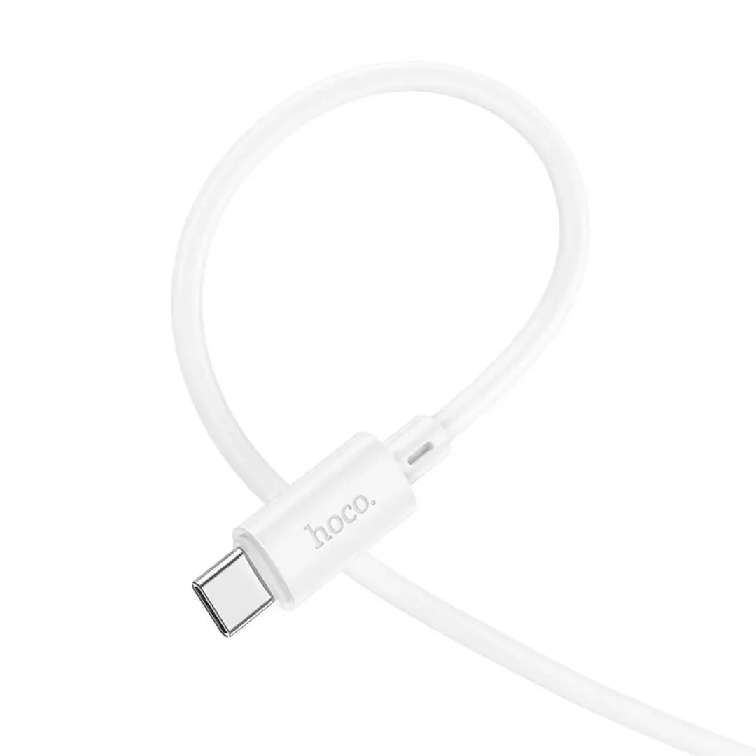 Detalle del conector USB-C del cable HOCO X88 blanco