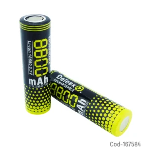 Dos baterías Deleex M2 18650 de cabeza plana recargables