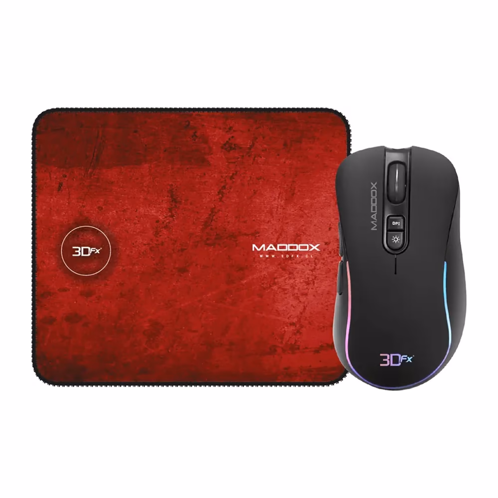 Kit Gamer Maddox 3600 3DFX SKU 4865 con mouse y mouse pad