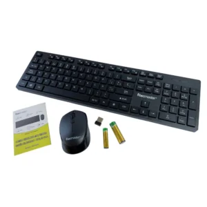 Kit Teclado y Mouse Inalámbrico Tecmaster TM-100568 color negro