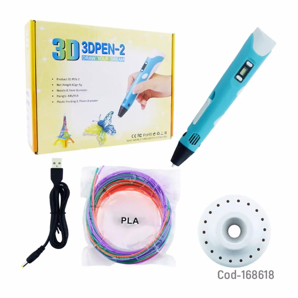 Lápiz Impresora 3D con conexión USB SKU 4888 con filamentos y accesorios