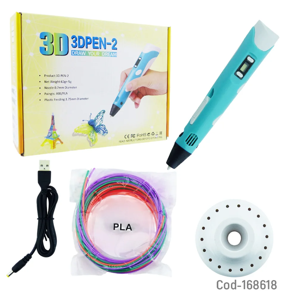 Lápiz Impresora 3D con conexión USB SKU 4888 con filamentos y accesorios