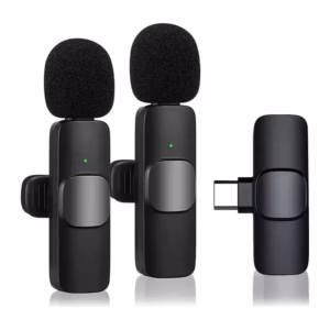 Dos micrófonos inalámbricos y receptor USB Tipo C SKU 4895