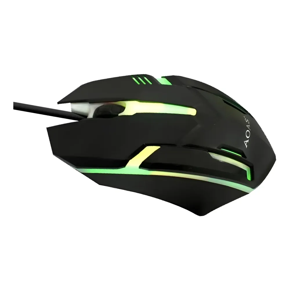Mouse Gamer AOAS V02 SKU 4864 vista lateral con diseño ergonómico