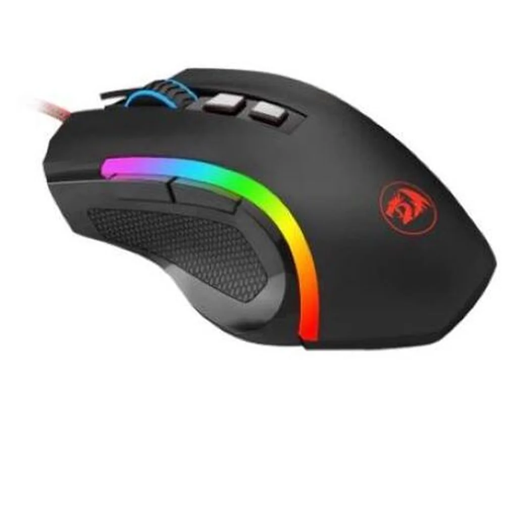 Mouse Gamer Redragon Griffin M607 SKU 4784 vista principal con iluminación RGB