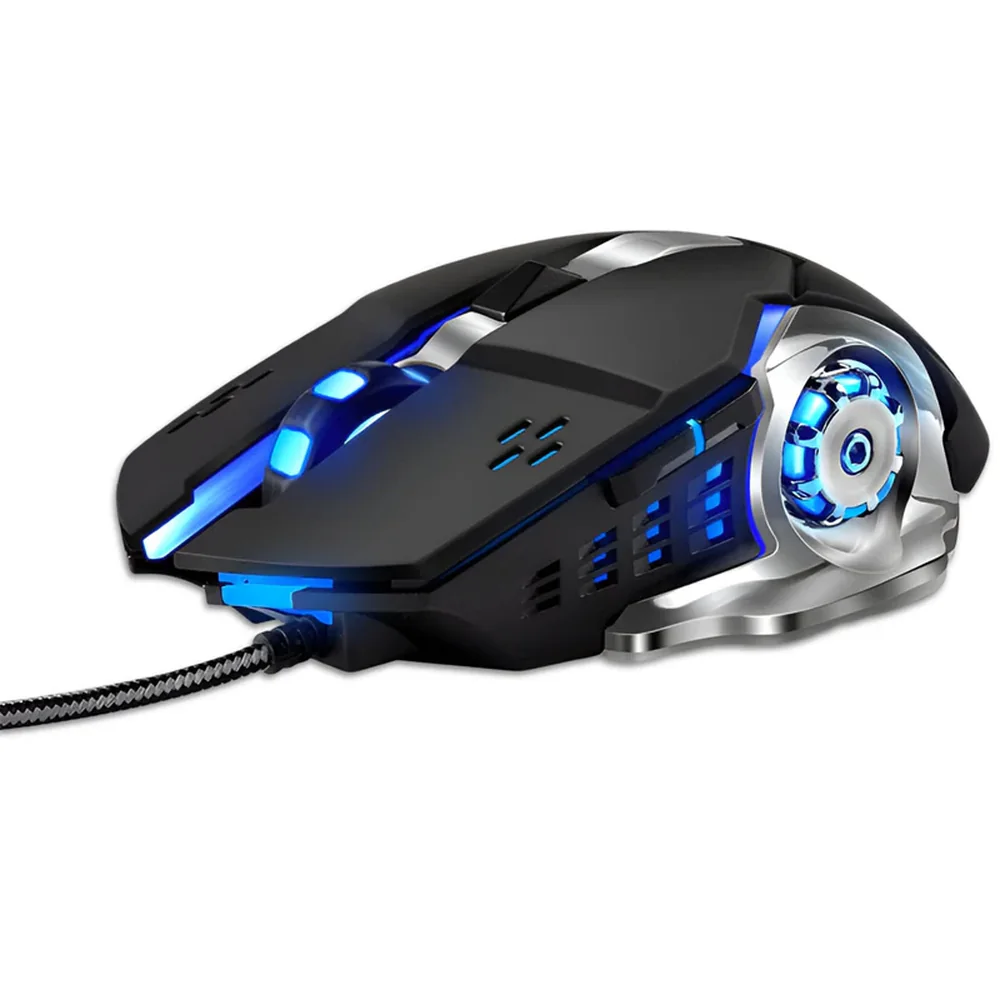 Mouse Gamer ReptileX RX0005 SKU 4891 vista lateral con cable USB