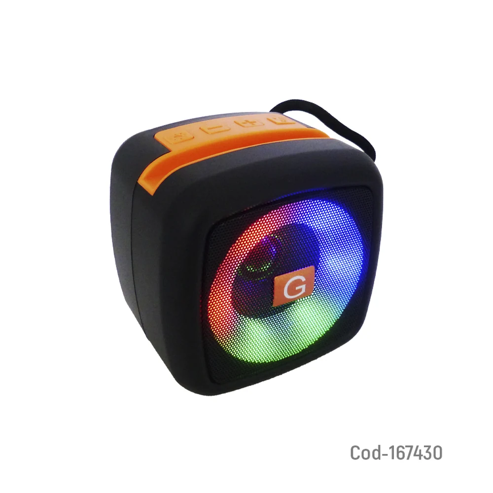 Parlante MUSIC X-911 con iluminación RGB encendida