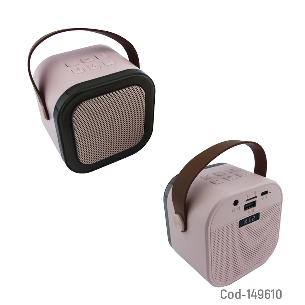 Parlante Karaoke Portátil K12 SKU 4854 con puertos USB AUX y carga