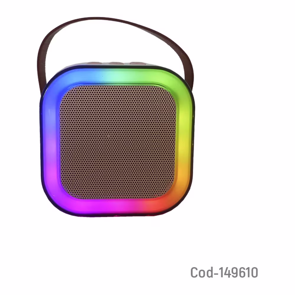 Parlante Karaoke Portátil K12 SKU 4854 con iluminación LED multicolor