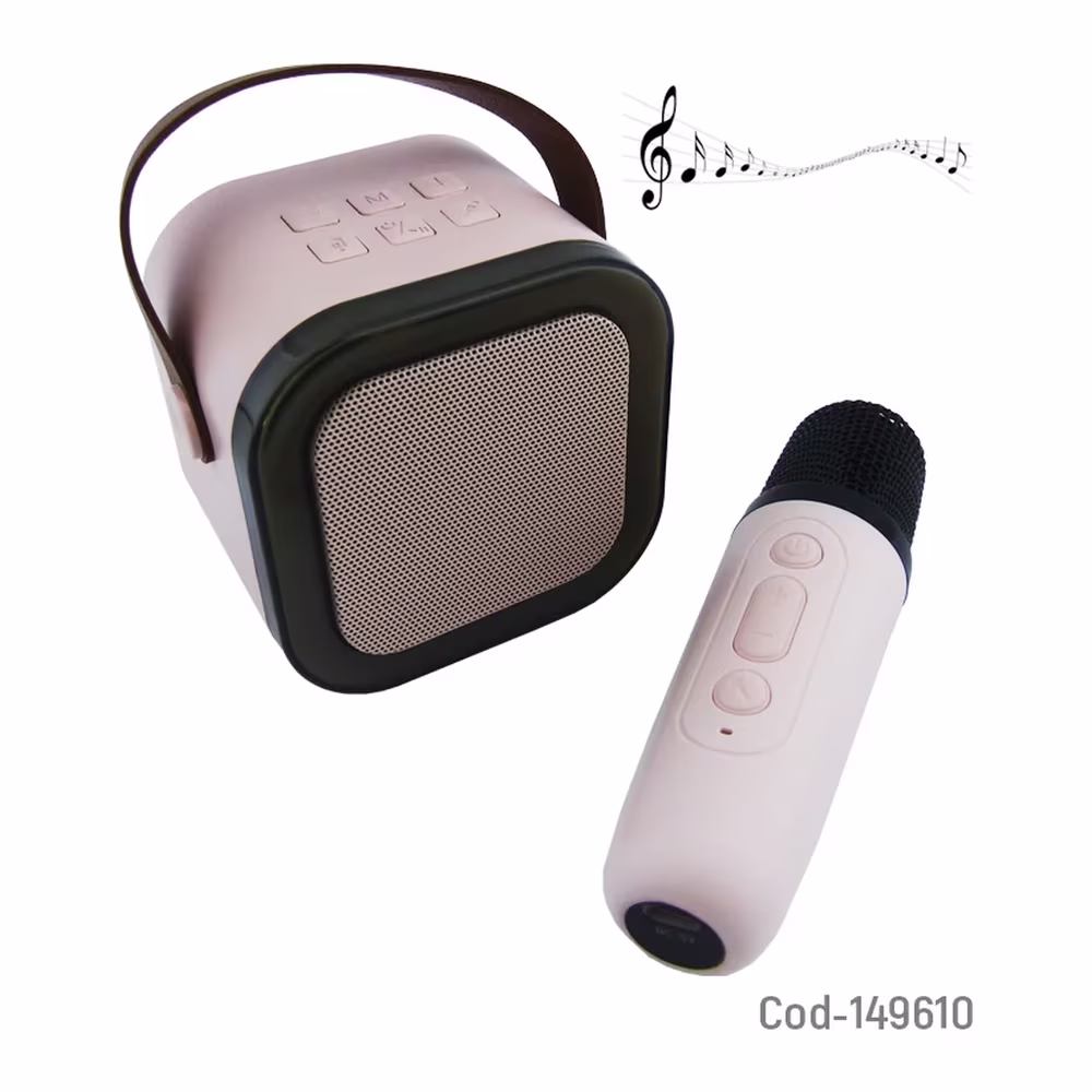 Parlante Karaoke Portátil K12 SKU 4854 con micrófono inalámbrico