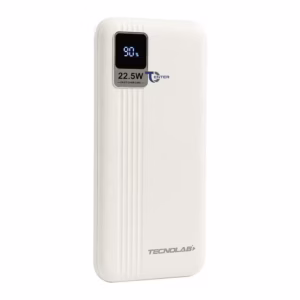 Power bank Tecnolab TL538W blanco con pantalla de porcentaje de batería