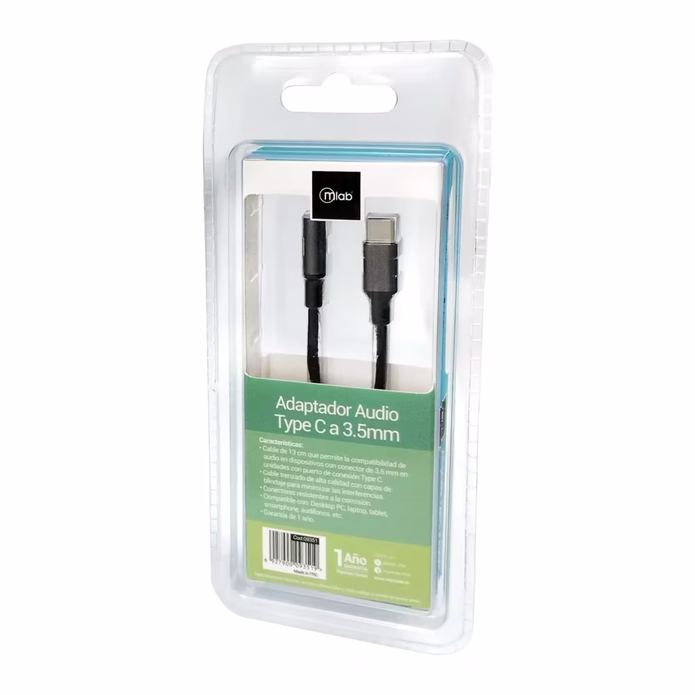 Adaptador Audio Type C a 3.5mm Mlab, empaque original en Talca - Imextec