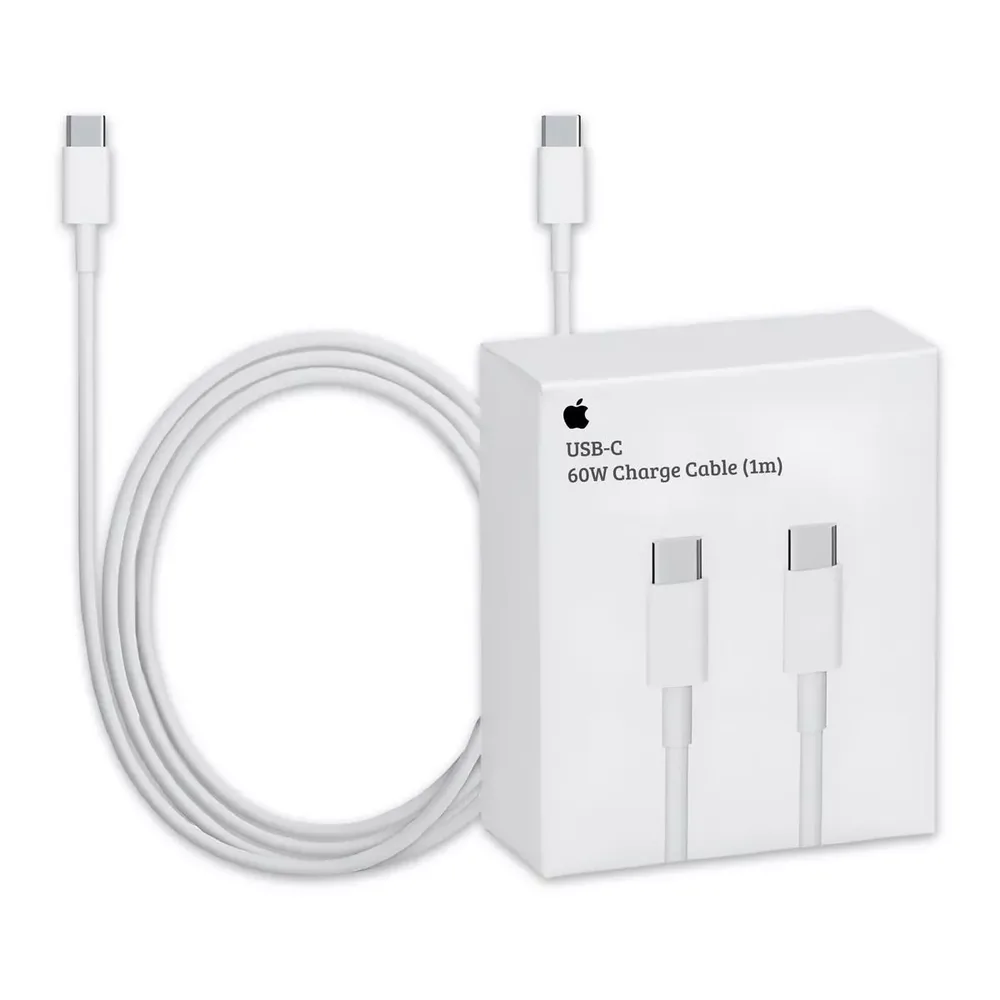 Cable USB Tipo C Apple junto a su empaque original en Talca - Imextec